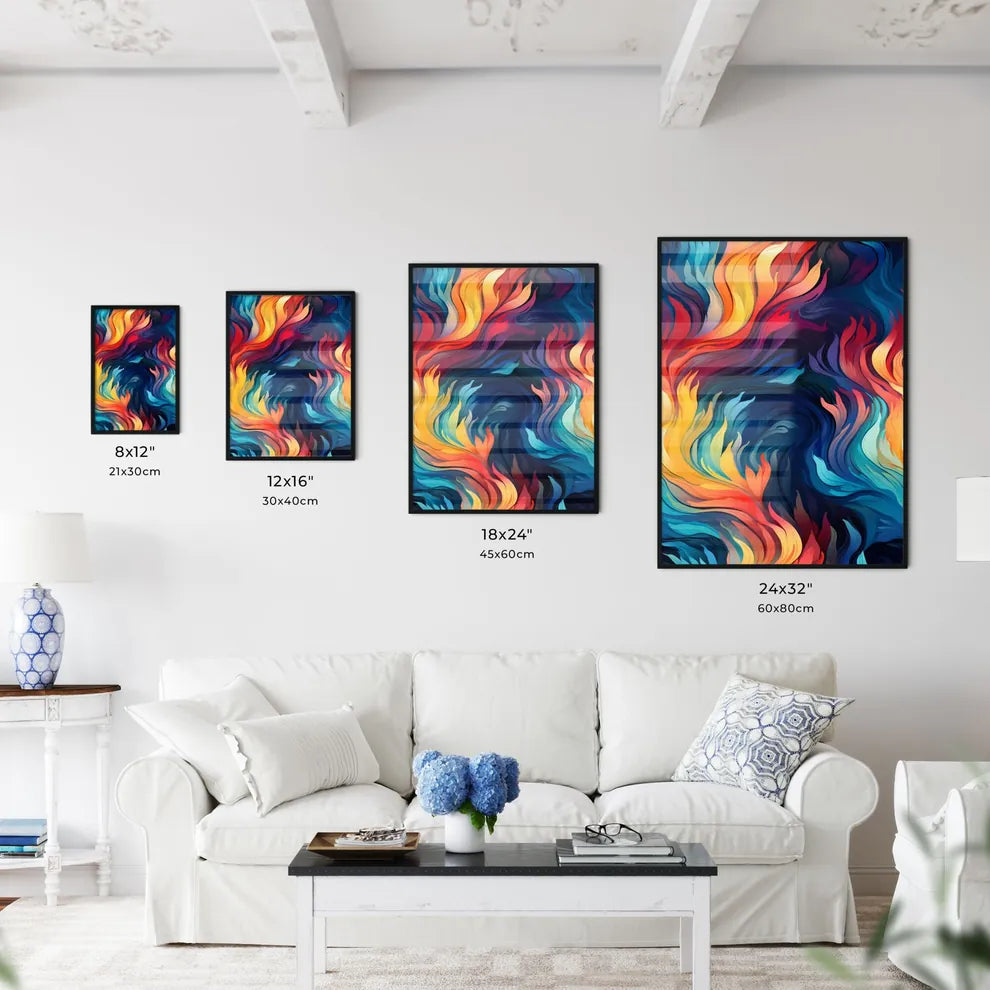 Colorful Geometric Seamless Repetitive Curvy - Kitchen Hangings