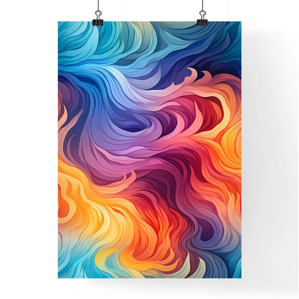 Colorful Geometric Seamless Repetitive Curvy Poster