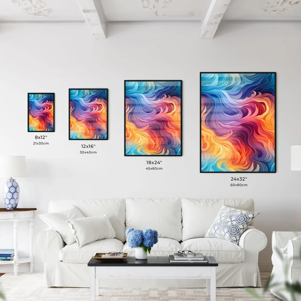 Colorful Geometric Seamless Repetitive Curvy - Kitchen Hangings