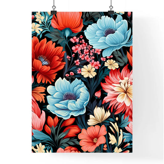 Cute Simple Flowers Seamless Pattern Backgro Poster