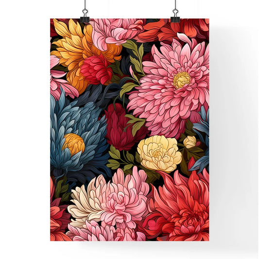 Cute Simple Flowers Seamless Pattern Backgro Poster