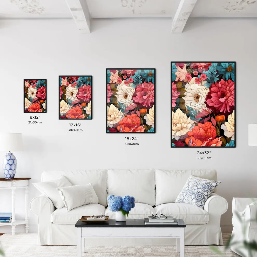 Cute Simple Flowers Seamless Pattern Backgro - Kitchen Hangings