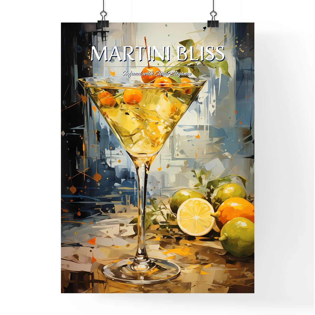 Dirty Martini Gin Vermouth - A Martini Glass Poster