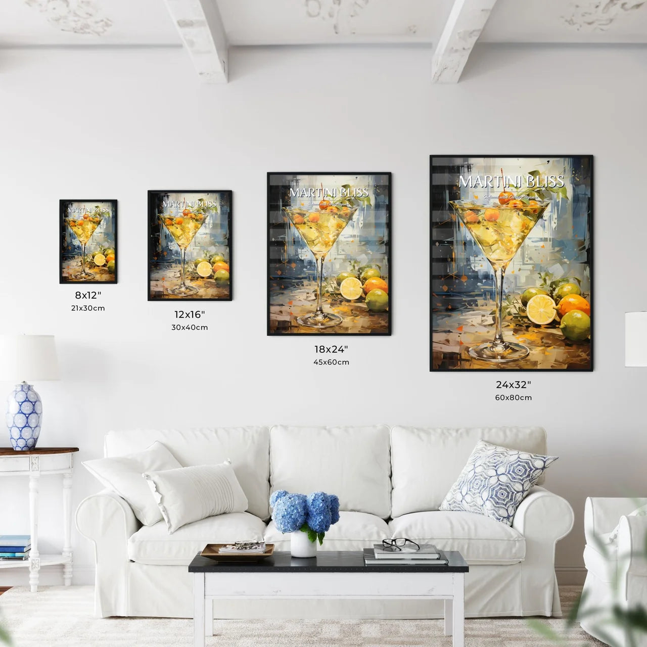 Dirty Martini Gin Vermouth - A Martini Glass - Kitchen Hangings