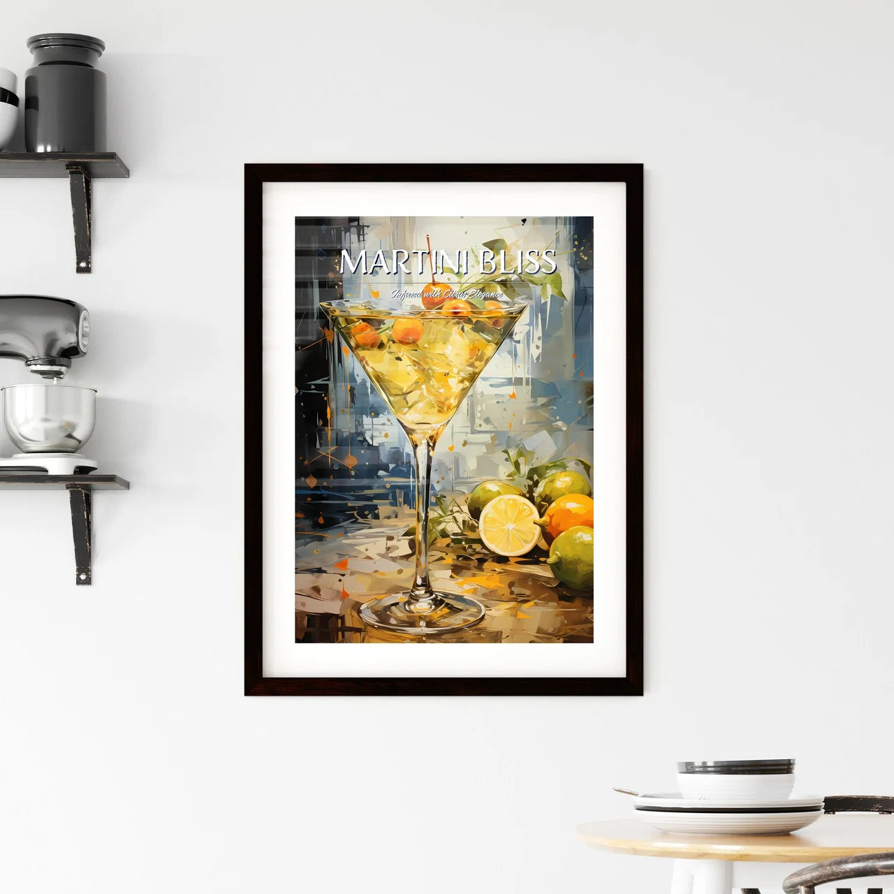Dirty Martini Gin Vermouth - A Martini Glass Framed Print