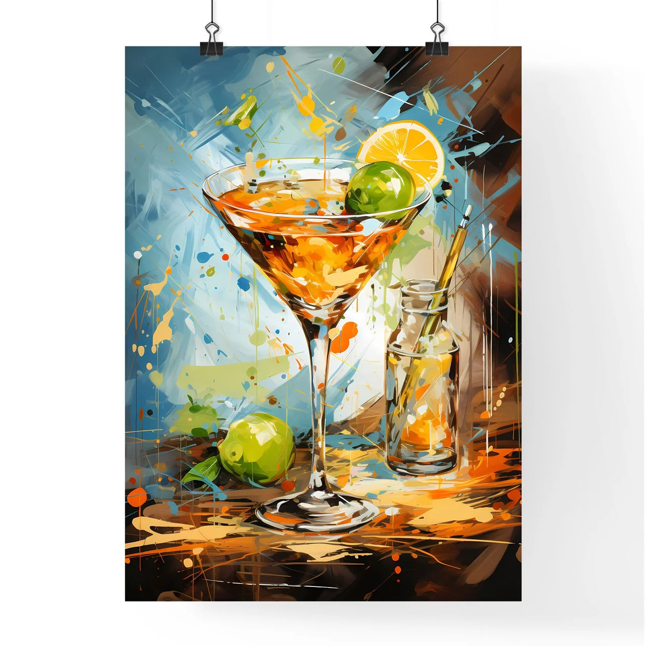 Dirty Martini Gin Vermouth - A Painting O Poster