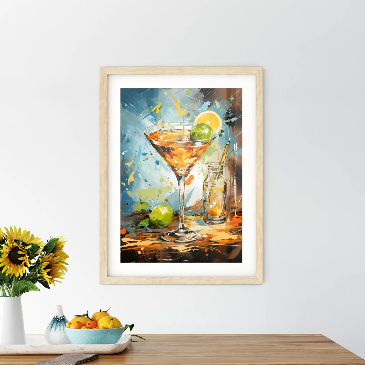 Dirty Martini Gin Vermouth - A Painting O Framed Print