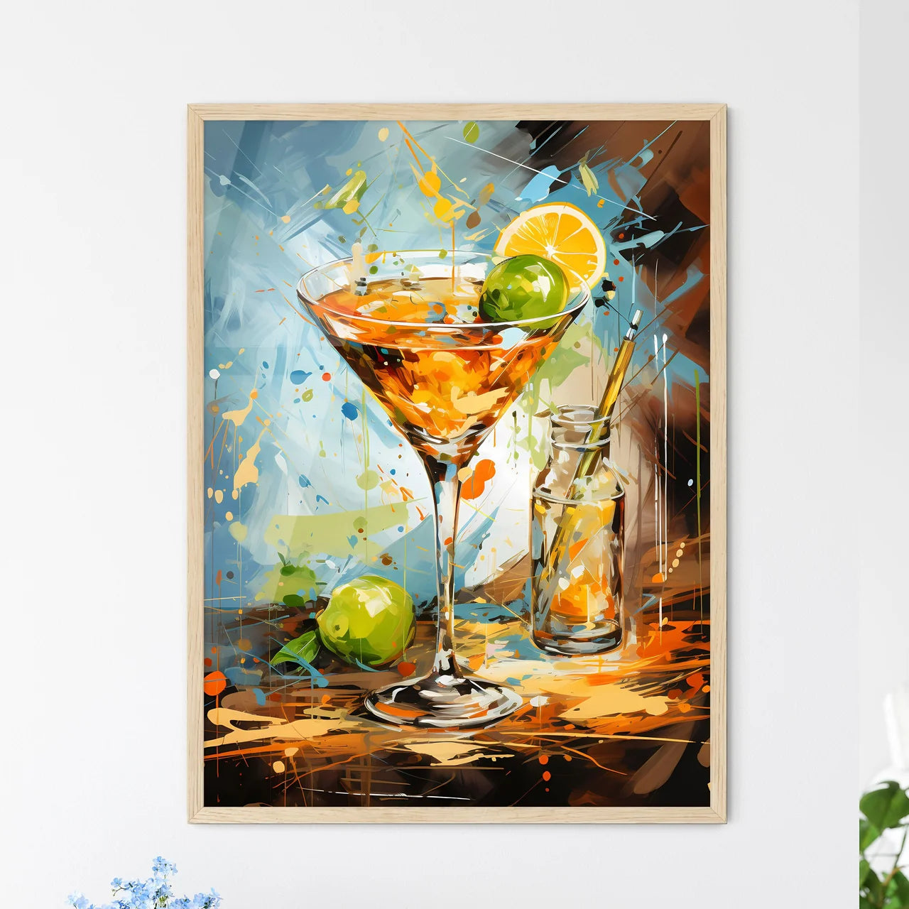 Dirty Martini Gin Vermouth - A Painting O - Framed Art Print