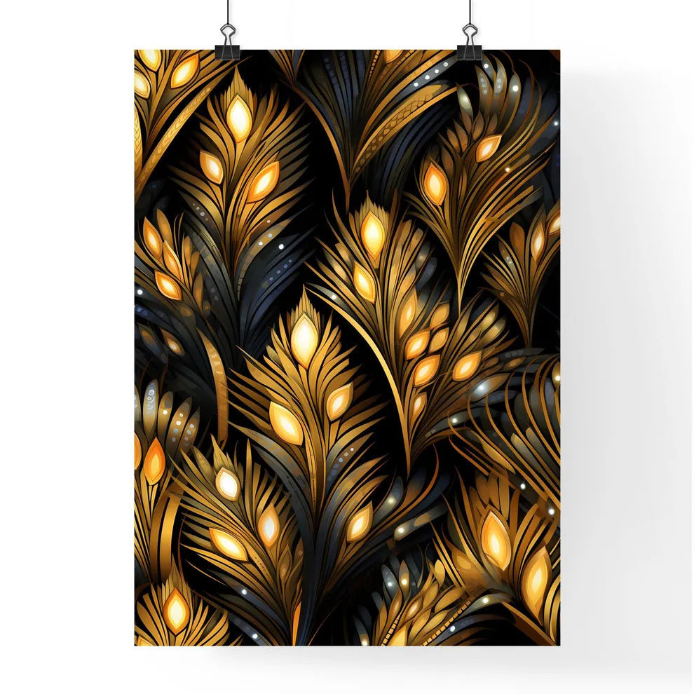Dotted Geometric Ornament In Art Deco Style  Poster