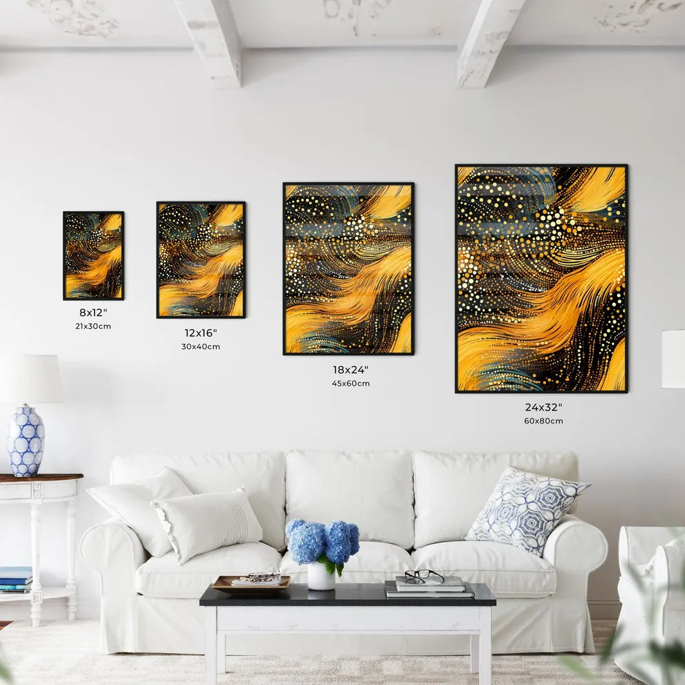 Dotted Geometric Ornament In Art Deco Style  - Kitchen Hangings