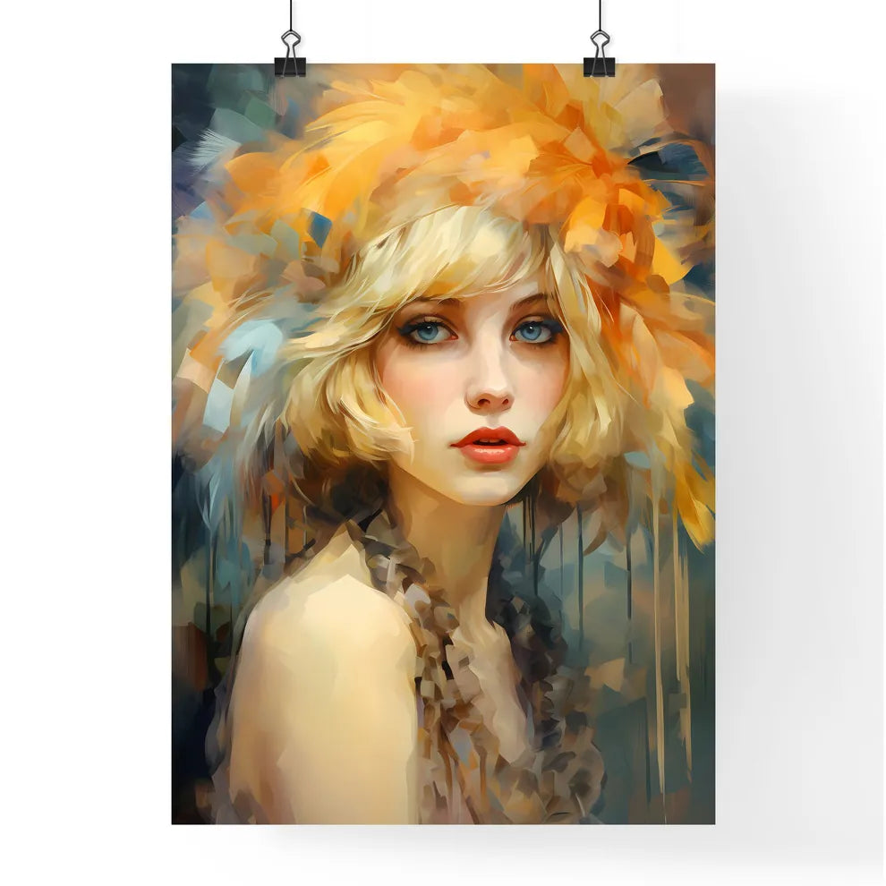 Flapper Blond Girl Retro Party - A Woman Wit Poster
