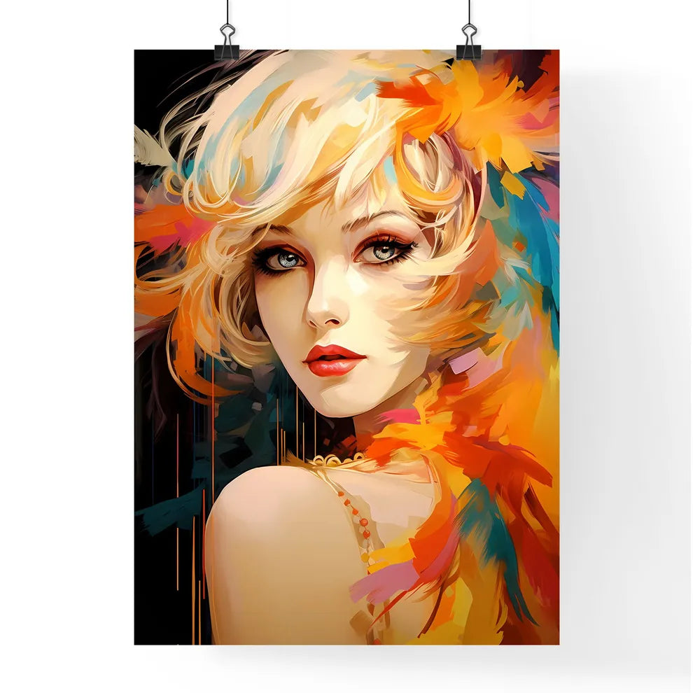 Flapper Blond Girl Retro Party - A Woman Wit Poster