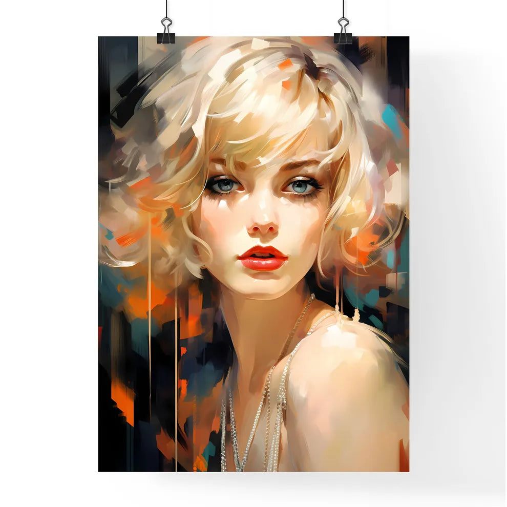 Flapper Blond Girl Retro Party - A Woman Wit Poster