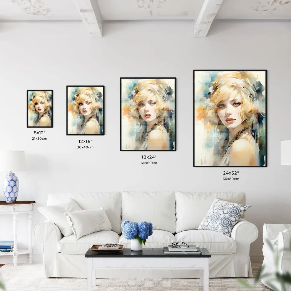 Flapper Blond Girl Retro Party - A Woman Wit - Kitchen Hangings