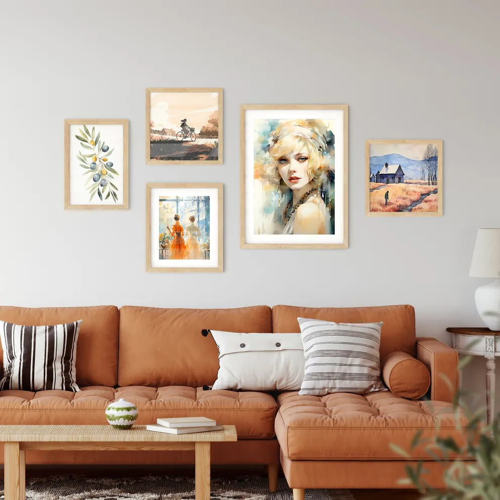 Flapper Blond Girl Retro Party - A Woman Wit Wall Art