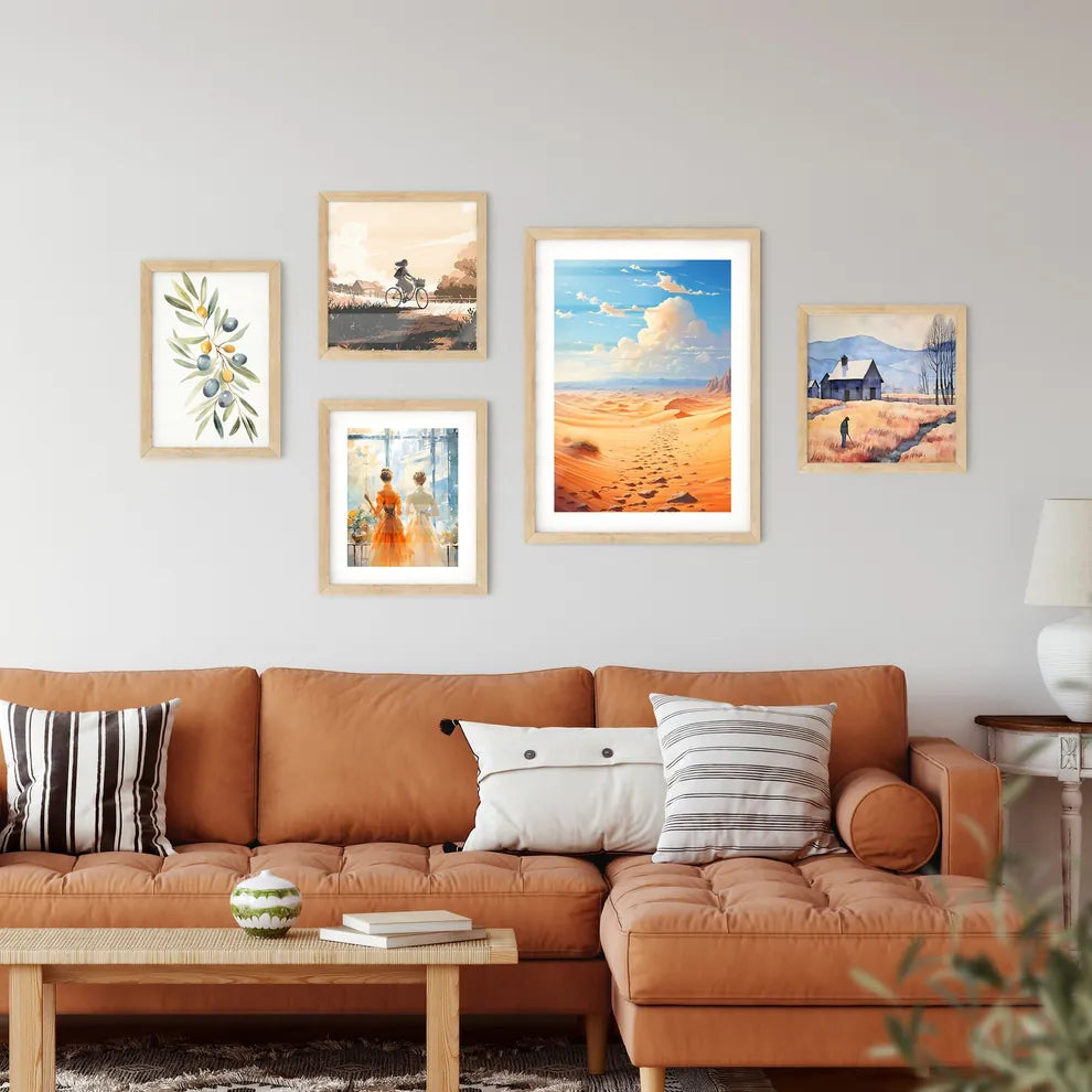 Footsteps On The Dunes In The Desert Near Me Wall Art