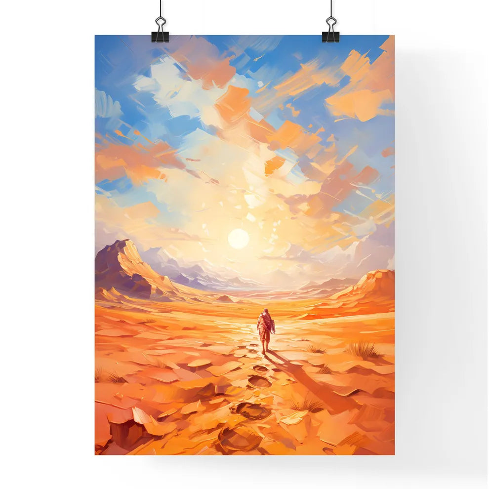 Footsteps On The Dunes In The Desert Near Me Poster