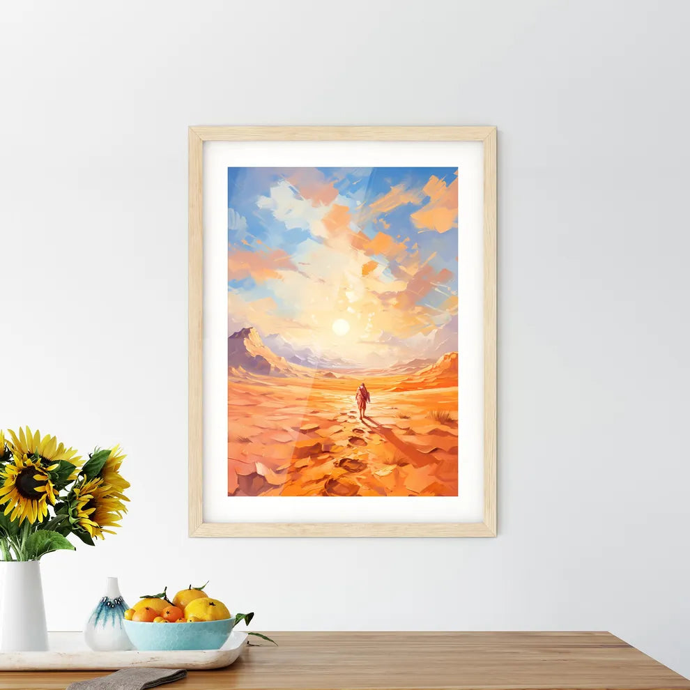 Footsteps On The Dunes In The Desert Near Me Framed Print