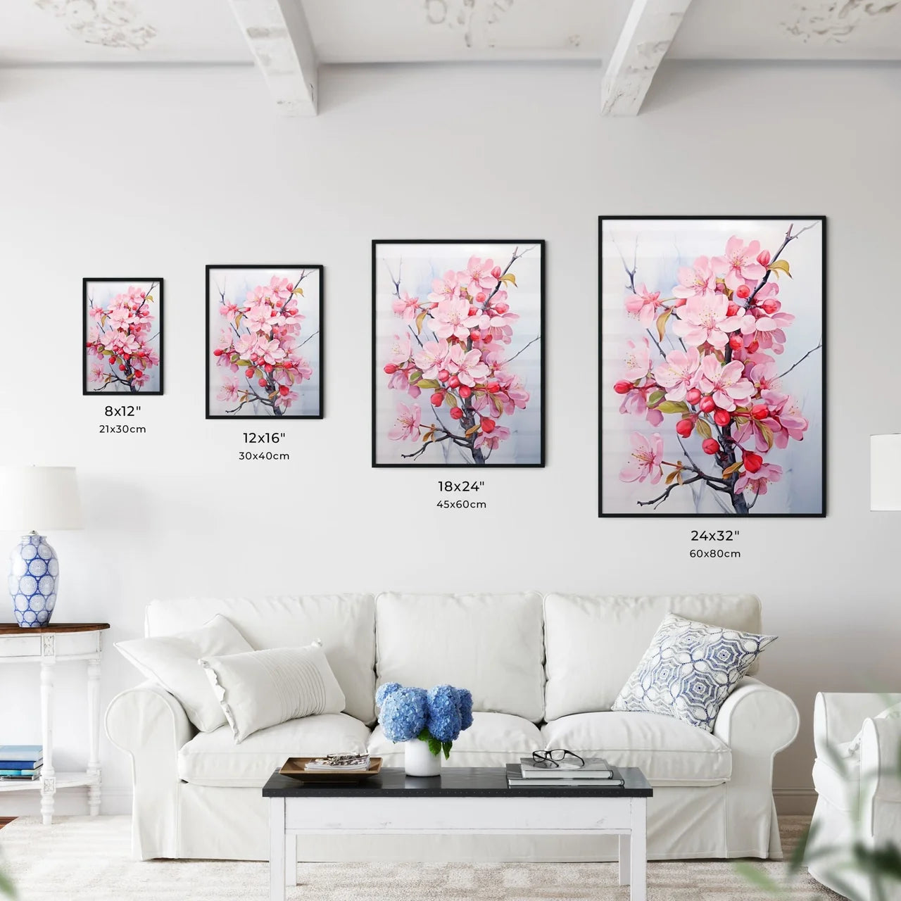 Fresh Pink Soft Spring Apple Tree Blossoms O - Kitchen Hangings