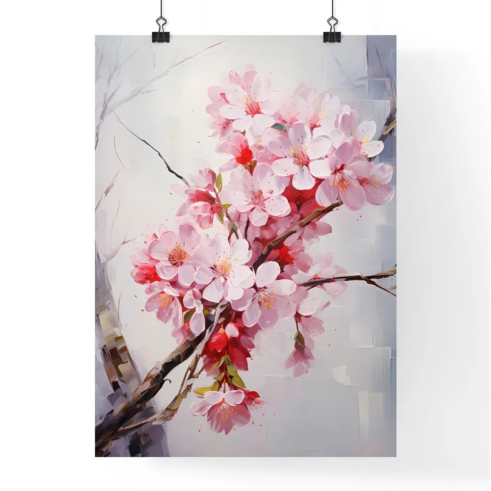 Fresh Pink Soft Spring Apple Tree Blossoms O Poster