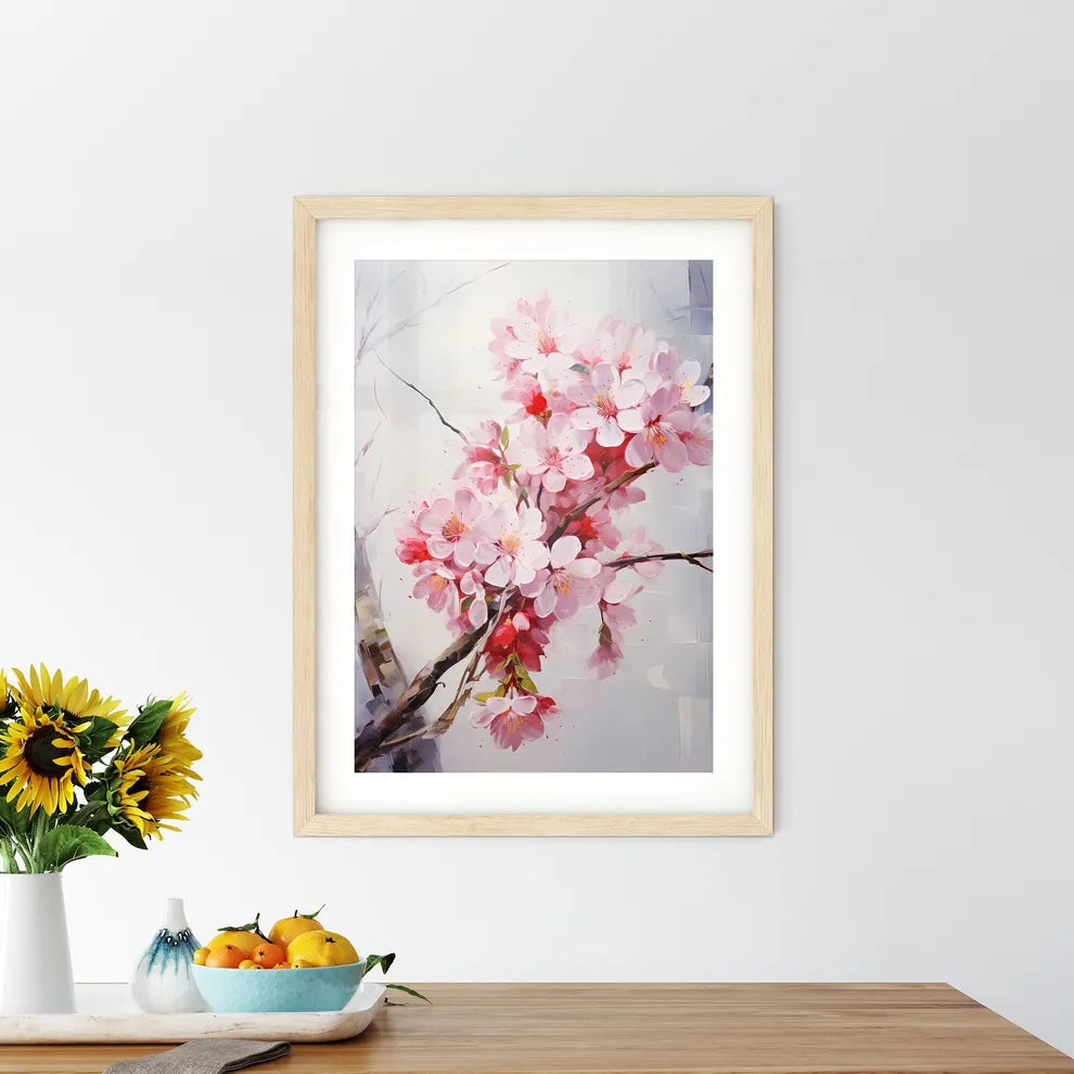 Fresh Pink Soft Spring Apple Tree Blossoms O Framed Print