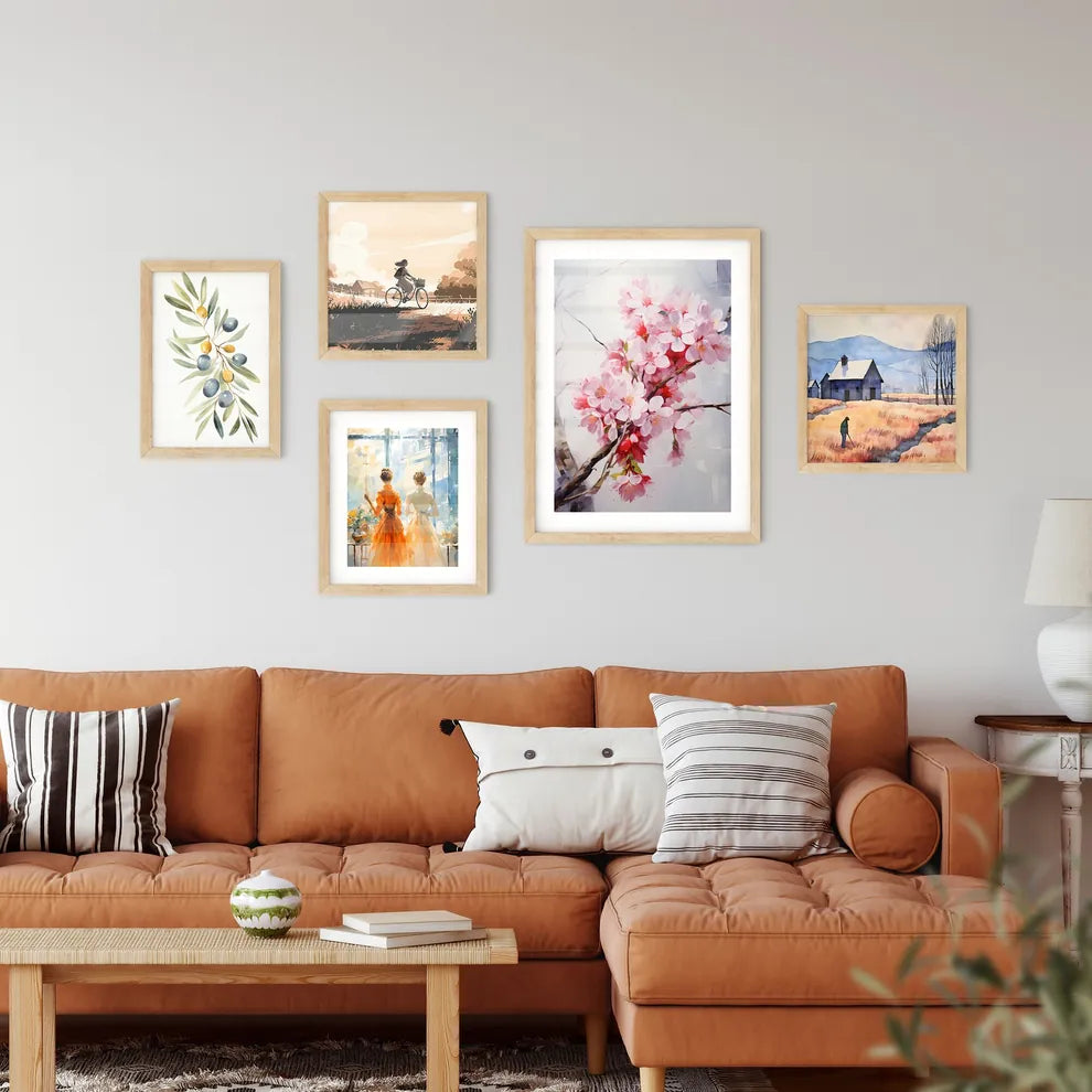 Fresh Pink Soft Spring Apple Tree Blossoms O Wall Art