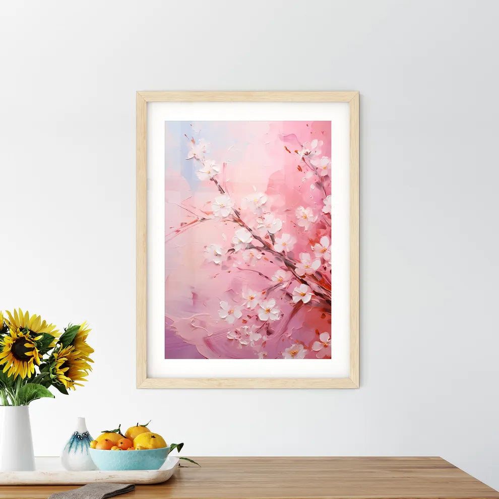 Fresh Pink Soft Spring Cherry Tree Blossoms  Framed Print