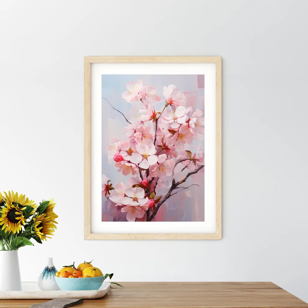 Fresh Pink Soft Spring Cherry Tree Blossoms  Framed Print