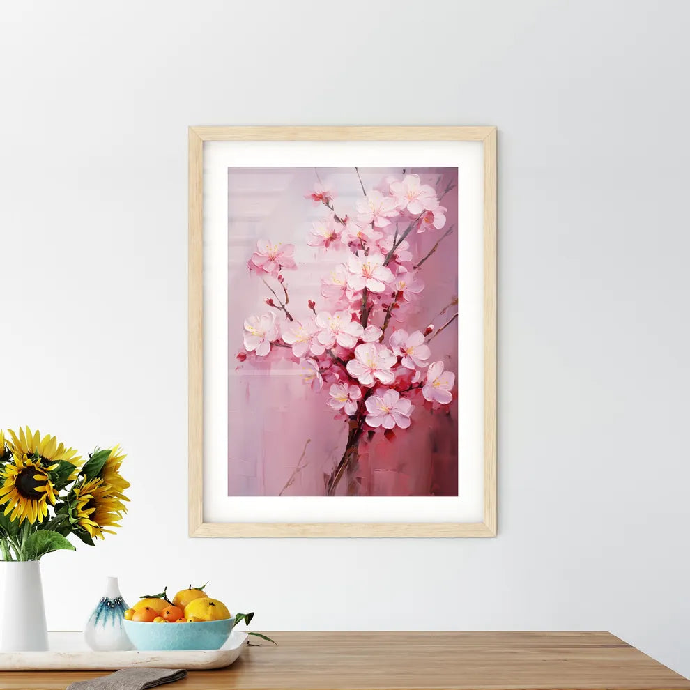 Fresh Pink Soft Spring Cherry Tree Blossoms  Framed Print