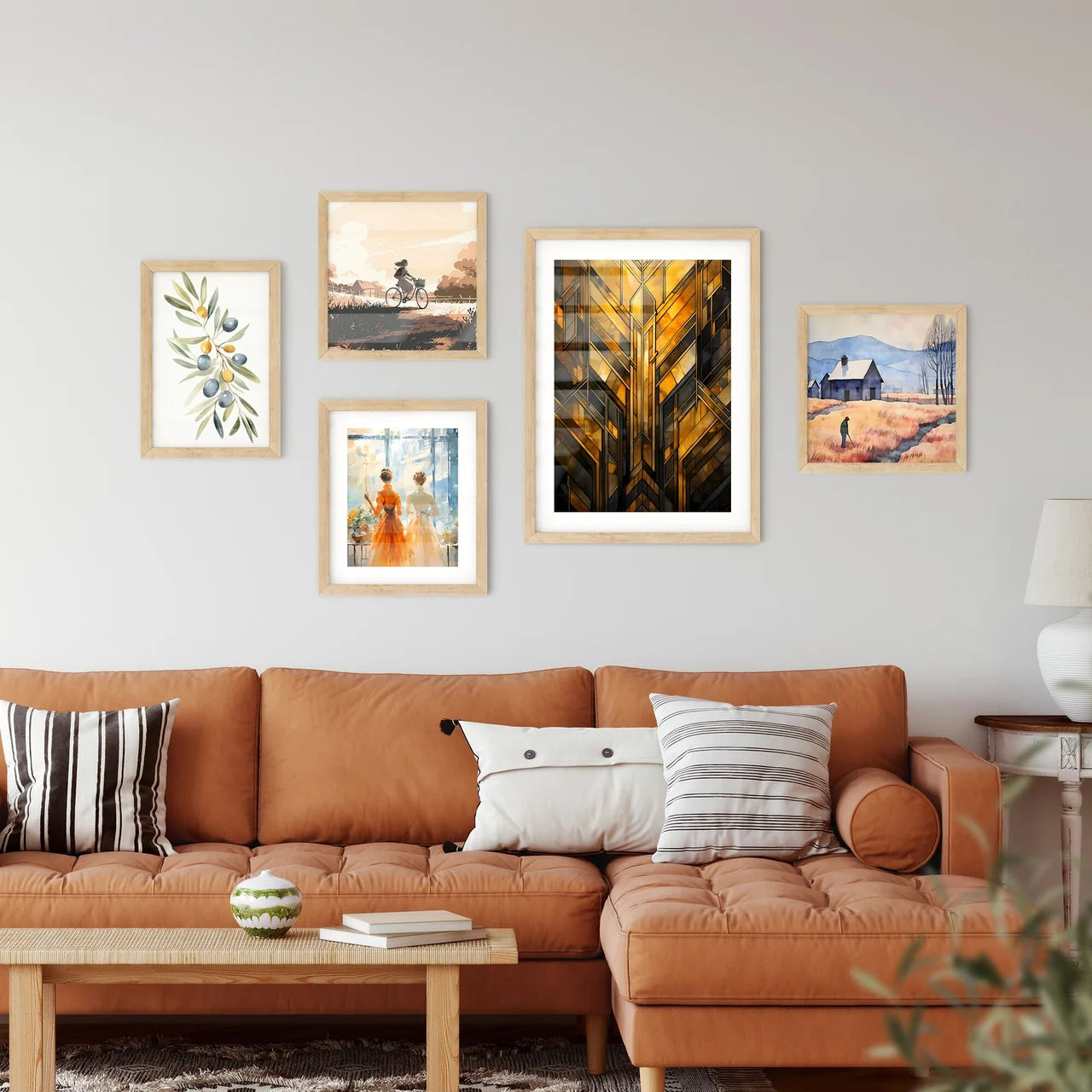 Geometric Ornament In Art Deco Style In Old Gold - A Close Up Of A Glass Interior Design