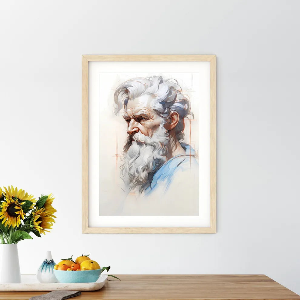 Hand Drawing Picture Left Side Of The Man-S  Framed Print