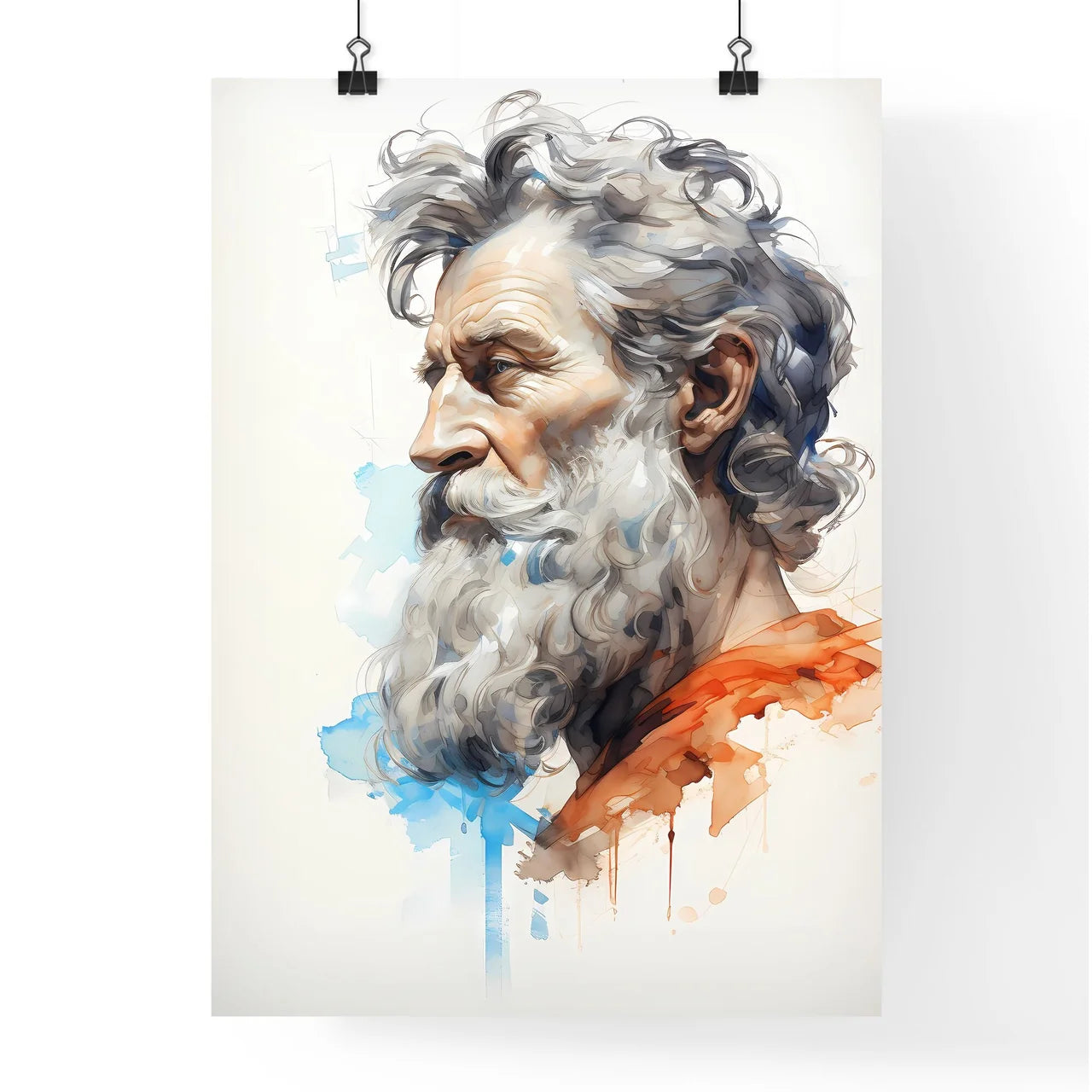 Hand Drawing Picture Left Side Of The Man-S  Poster