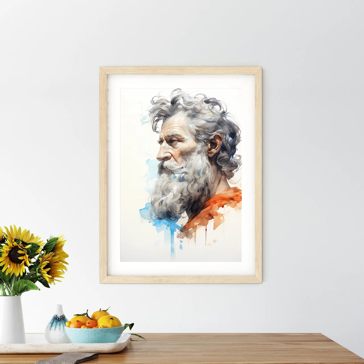 Hand Drawing Picture Left Side Of The Man-S  Framed Print