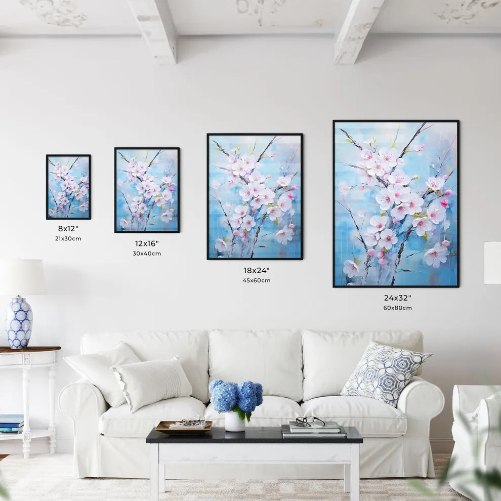 Hello Spring Background With Cherry Blossoms - Kitchen Hangings
