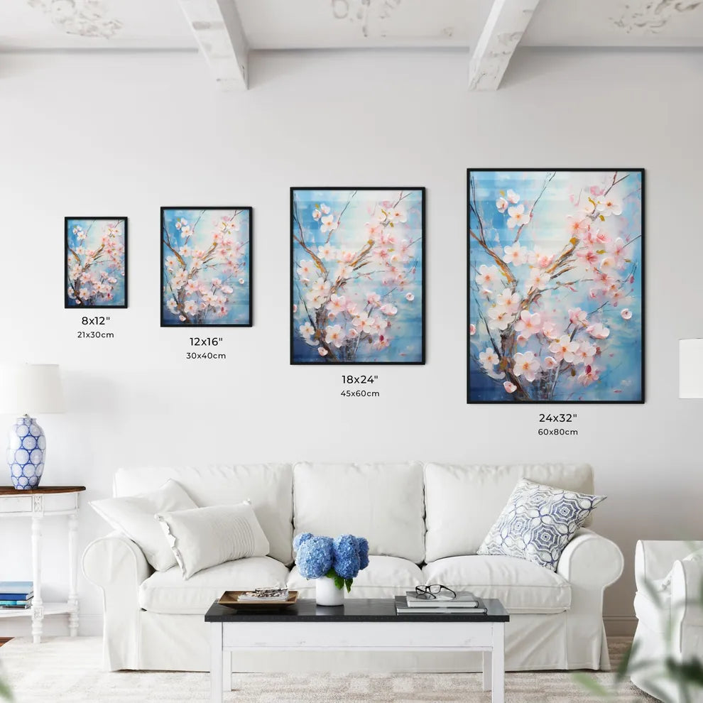Hello Spring Background With Cherry Blossoms - Kitchen Hangings