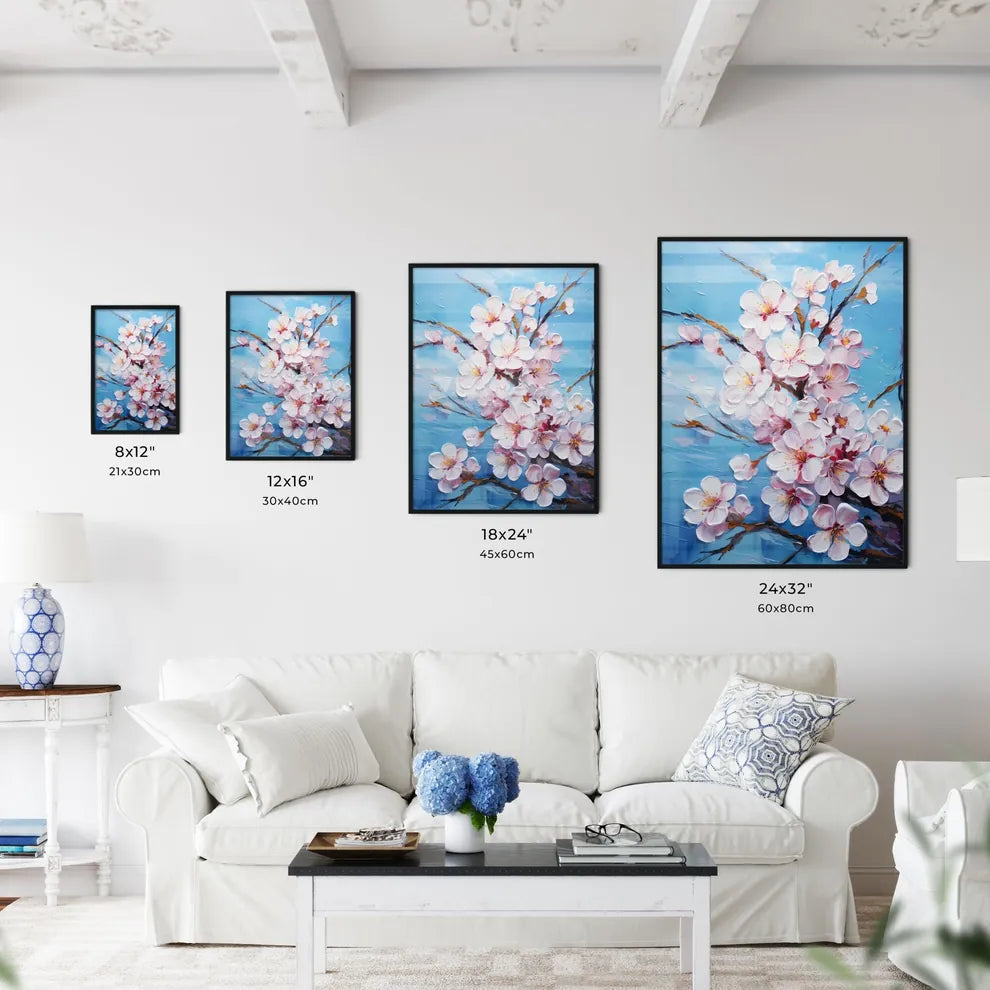 Hello Spring Background With Cherry Blossoms - Kitchen Hangings