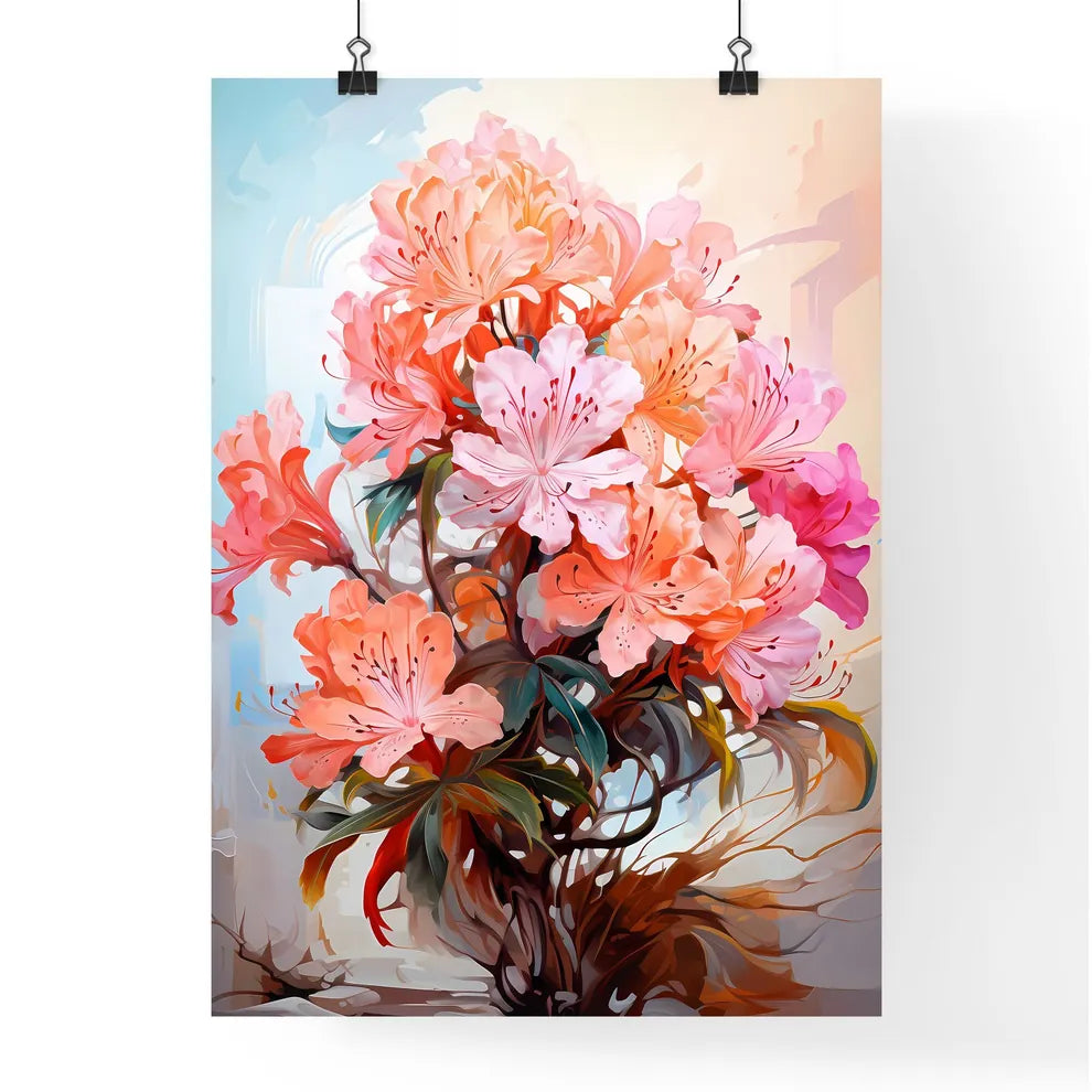 Home Plant Azalea Rhododendron Simsii On Lig Poster