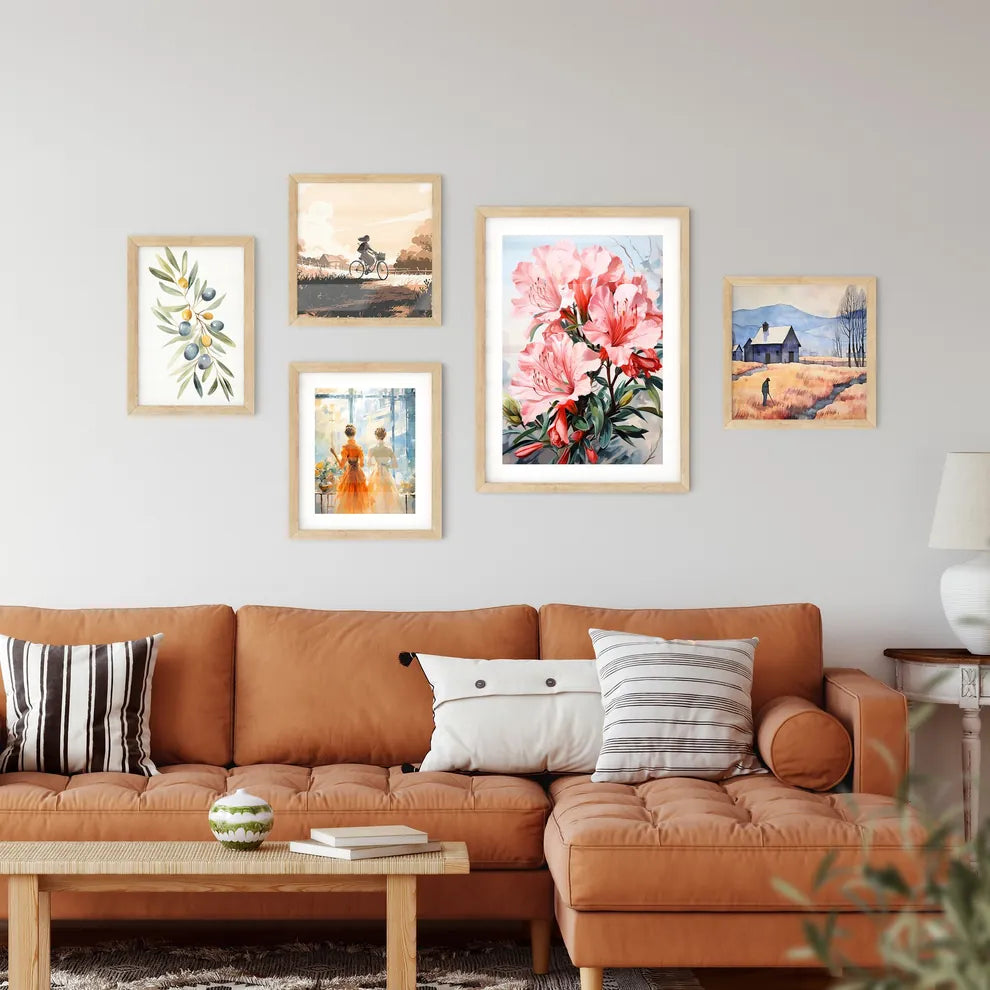 Home Plant Azalea Rhododendron Simsii On Lig Wall Art