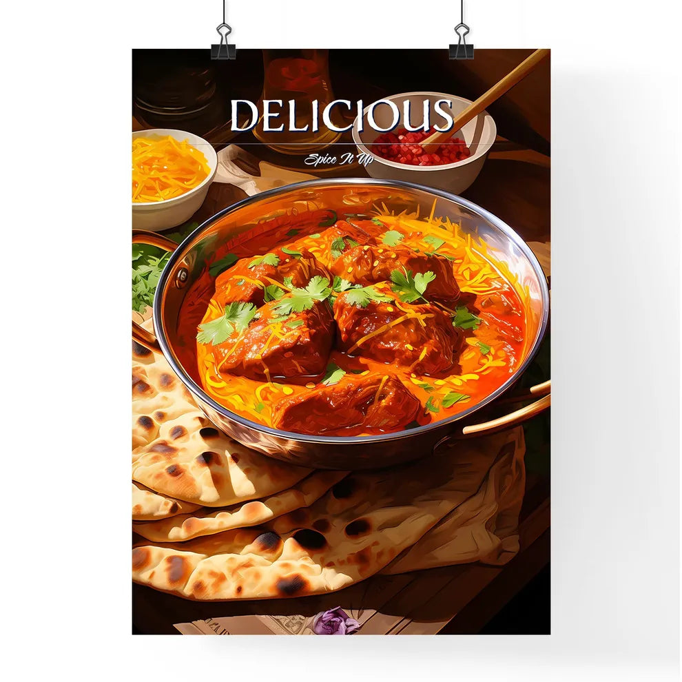 Indian Curry Lamb Rogan Josh In A Steel Kara Poster