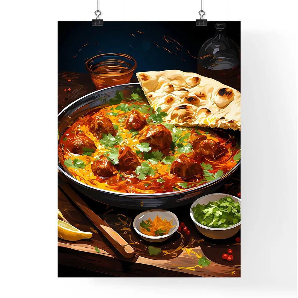 Indian Curry Lamb Rogan Josh In A Steel Kara Poster