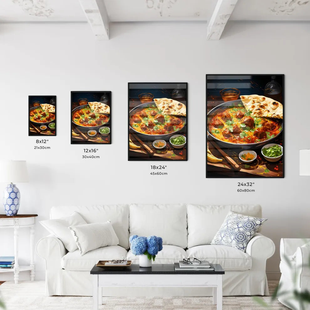 Indian Curry Lamb Rogan Josh In A Steel Kara - Kitchen Hangings