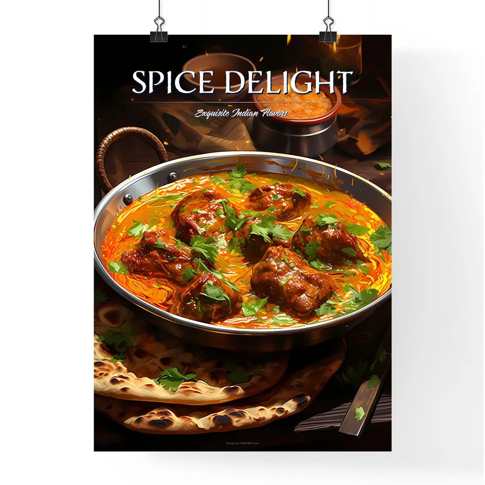 Indian Curry Lamb Rogan Josh In A Steel Kara Poster