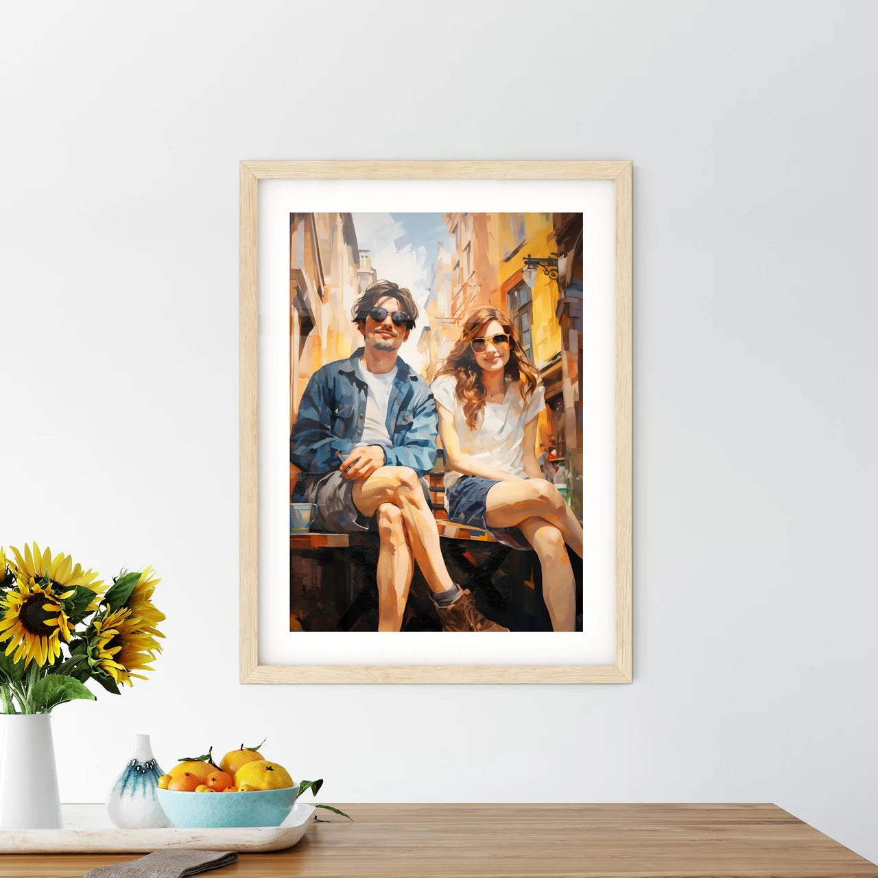 Lifestyle Of Young People In Summer In Berli Framed Print