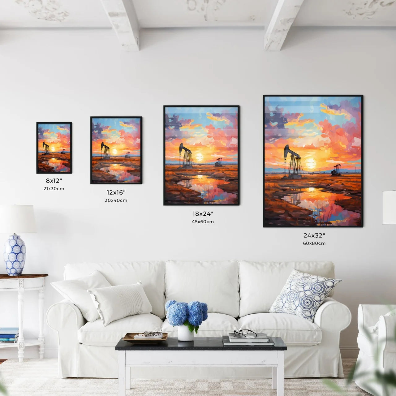 Oil Well And Storage Tanks In The Texas Panh - Kitchen Hangings