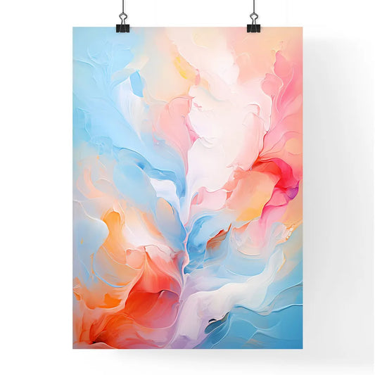 Original Abstract Oil Painting - A Colorful  Poster