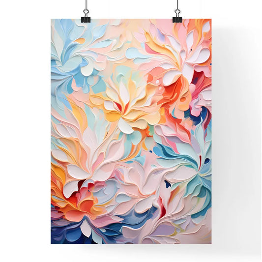 Original Abstract Oil Painting - A Colorful  Poster