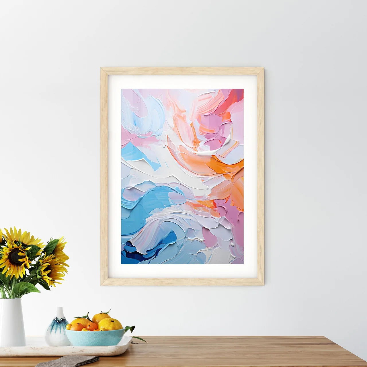 Original Abstract Oil Painting - A Close Up  Framed Print