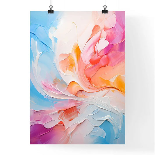 Original Abstract Oil Painting - A Colorful  Poster