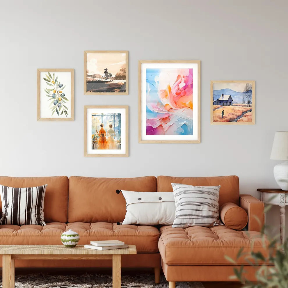Original Abstract Oil Painting - A Colorful  Wall Art