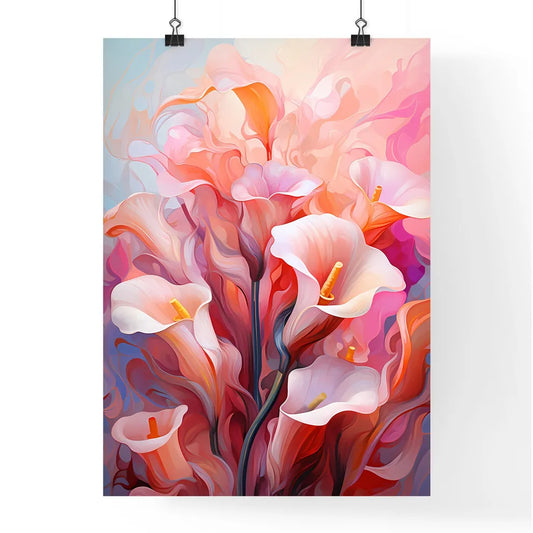 Pink Callas Flowers In Soft Focus For A Roma Poster